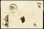 Lettre avec cursive limée "54 Rochefort"