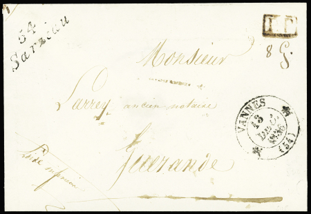 Sarzeau : lettre avec cursive "54 Sarzea