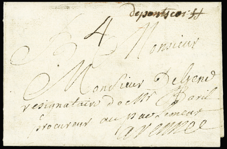 Pont-Scorff : marque manuscrite "Deponts