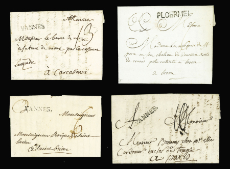 15 marques postales du Morbihan au 18ème