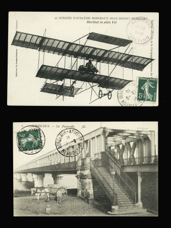 2 CP AFF n°137 OBL CAD rond "Bordeaux-av