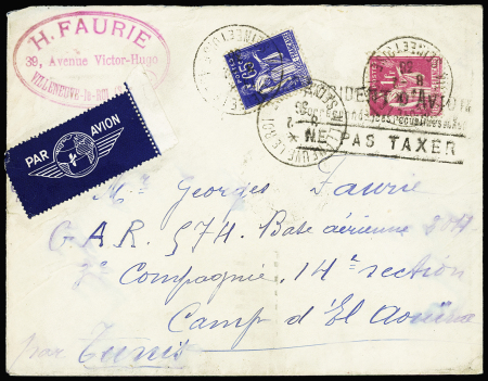 9.2.1938 - Lettre de Villeneuve le Roi p