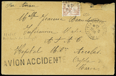 2.1.1945 - Lettre brûlée de Neuilly la Forêt Calvados
