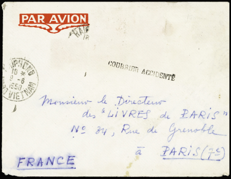 9.6.1950 Lettre d'Haïphong (Vietnam) pou