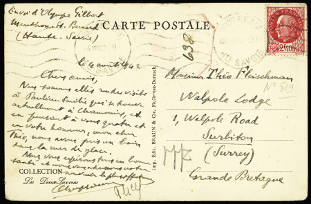 N°519, 2F40 Pétain rouge OBL Chamonix (1