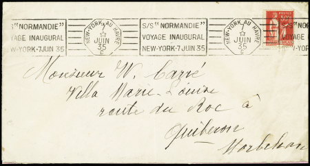 Deux lettres recommandées par avion de St Gilles (Indre)