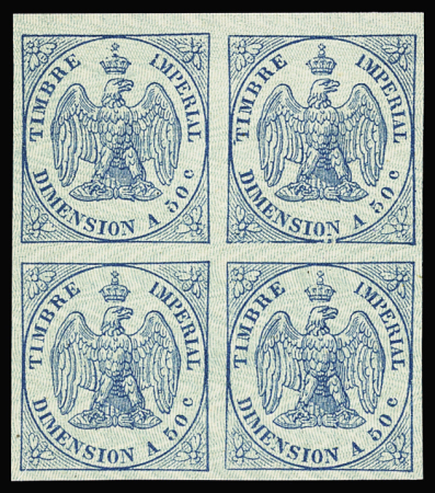Dimension n°1, Essai Aigle de face, avec burelage bleu