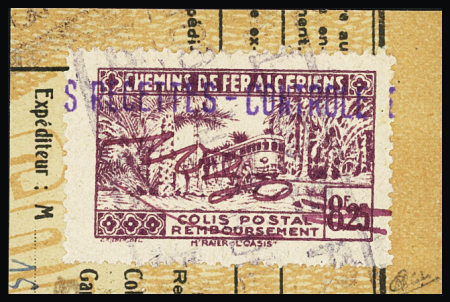 Surcharges de gare d'Alger P.L.M, n°107A, 10F30 s.8F25