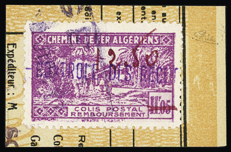 Surcharges de gare d'Alger P.L.M, n°108A, 12F50 s.11F05