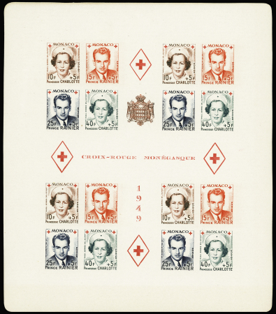 Bloc-Feuillet n°3B Croix-Rouge 1949 non dentelé, **,