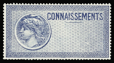 Connaissements n°16b, Estampille Tasset bleue, sans