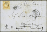 N°16 OBL ancre + CAD "Aunis" (19 sept 1861 - 1er v