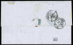 N°23 OBL ancre + CAD "Niemen" (1866) sur lettre de