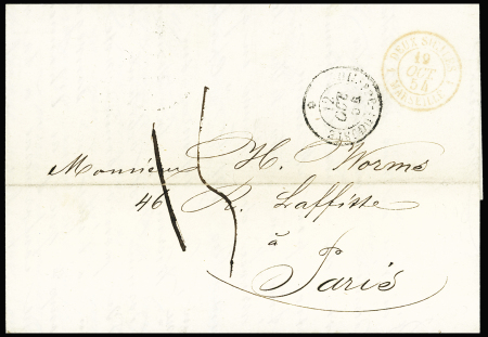 Lettre non affranchie avec CAD "Philippe Auguste"