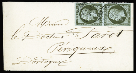 N°11 1c olive en paire, OBL CAD T15 de Bayonne (18