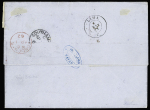 N°14 paire + 2 pièces + n°16 OBL PC 1495 + CAD rou