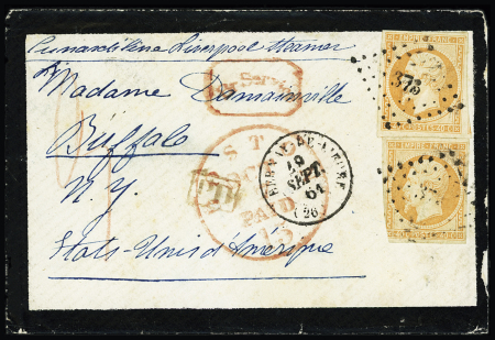 N°16 OBL PC 373 + T15 "Bernay de l'Eure (26)" (186