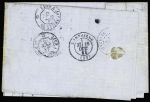 N°17A (LD) + 29 OBL GC + T17 Bordeaux (1868) sur lettre