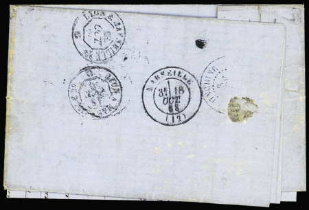 N°17A (LD) + 29 OBL GC + T17 Bordeaux (1868) sur lettre