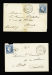 Poste navale : 2 lettres AFF n°29 et n°60 OBL GC 3