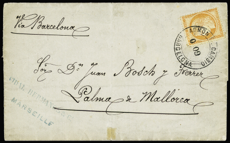 N°38 OBL CAD "Admon de Cambio Barcelona" sur lettr