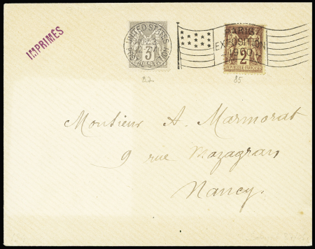 N°85 + 87 OBL mécanique drapeau "United States pos