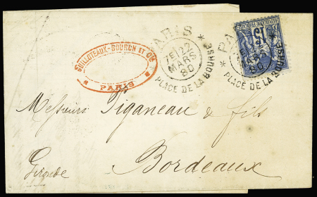 N°90 OBL grand CAD d'essai "Paris place de la Bour