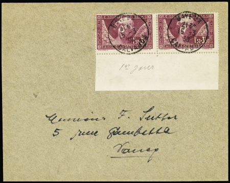 N°256 Sourire de Reims en paire BDF OBL Bayeux Cal