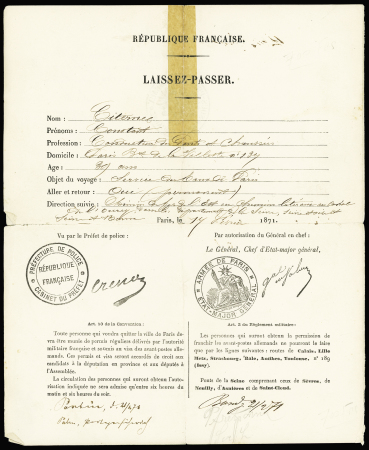 Laissez-passer bilingue de Paris pour Meaux (17 fe