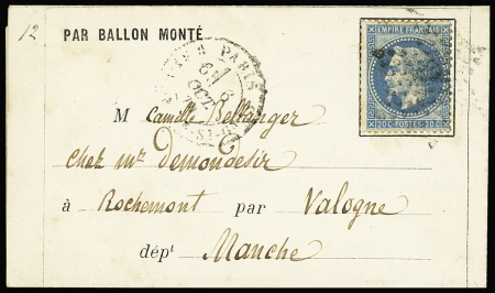 LE JULES FAVRE N°1 n°29 OBL étoile 20 + CAD "Paris
