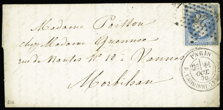 LE WASHINGTON n°29 OBL étoile 28 + CAD "Paris R. Cardinal