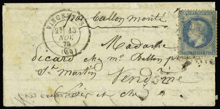 N°29 OBL GC 4290 + CAD T17 "Vincennes  (60)" (13 n