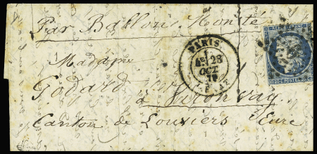 LE COLONEL CHARRAS n°37 OBL étoile 6 + CAD T17 "Paris