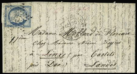 L'ARMEE DE LA LOIRE n°37 OBL étoile 35 + CAD "Paris