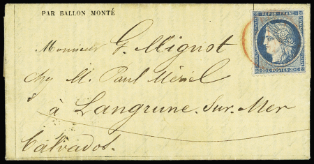 LE KEPLER n°37 OBL CAD rouge "Paris (SC)" (10 janv