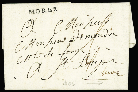 Lettre avec MP "Morez" (L n°1 - 1784 - ind 16) pou