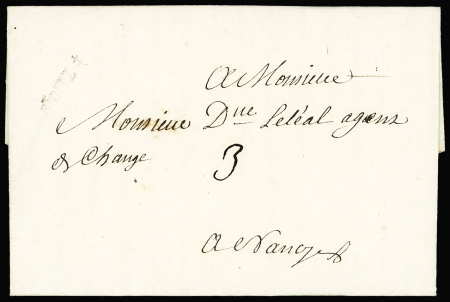 Lettre avec MP "St Dié" (L n°1 - 1759) ornée avec 