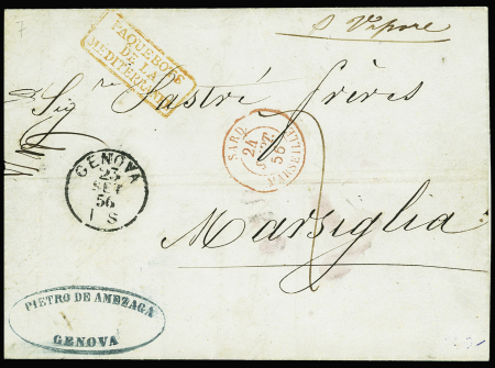 Lettre transportée par le paquebot Vatican pour Ma