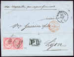 Italie n°19, 2 pièces, OBL rect de points 16 + CAD