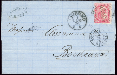 Italie n°19 OBL rect de points + CAD "Livorno" (18