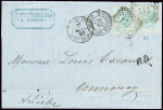 Italie n°23, 2 pièces, OBL rect de points 173 + CA