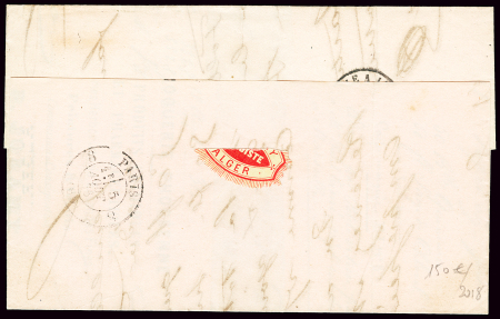 N°60 OBL CAD "Alger bat à vap" (2 aout 76) répété
