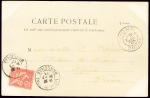 N°124 OBL CAD "Ligne de Bone Marseille" (1903) rép