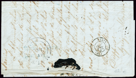Lettre non affranchie de Malte pour Paris avec tax