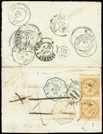 Lettre au tarif militaire AFF. Col. Gen. N°3 en pa