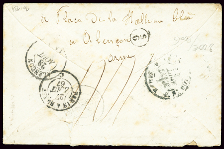 Lettre avec CAD "Anjer Franco" (1867) (Java) pour