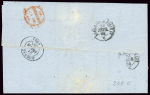 Lettre de Bombay pour Cognac avec griffe encadrée