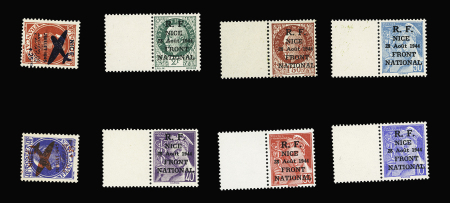 NICE n°1 à 6 neufs ** BdF, n°13 et 14 neufs **, luxe,