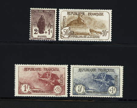 N°229/232 Les 4 valeurs Orphelins de guerre, neuf *,