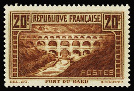 N°262a 20Fr. Pont du Gard, chaudron foncé, Type IIB,